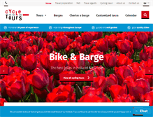 Tablet Screenshot of cycletours.com